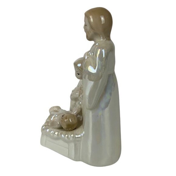 Pier 1 Imports Holy Family Nativity Figurine Ceramic Lusterware in Gift Box - Picture 5 of 8